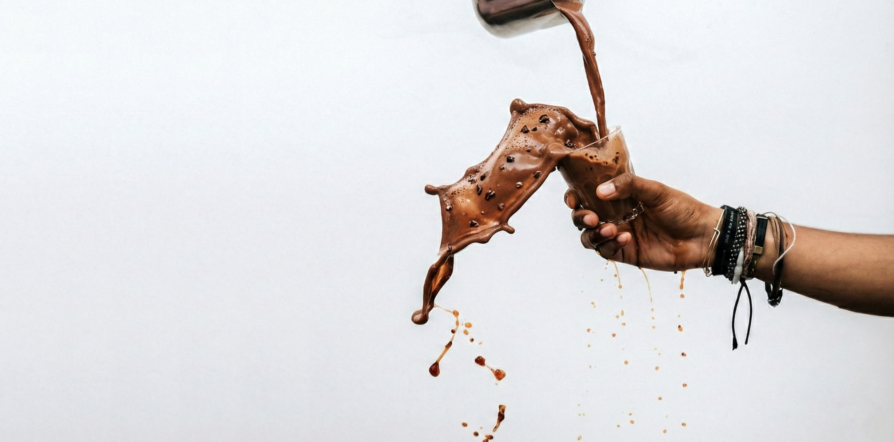 Conscious coffee and ceremonial cacao prepared in a calm, nature-inspired space